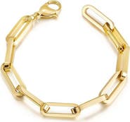 Jane Basch Designs Oversize Paper Clip Chain Bracelet