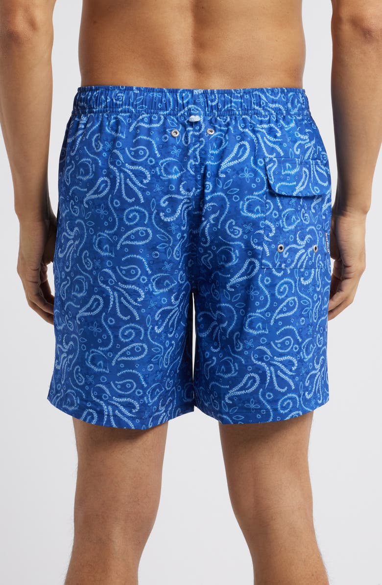 Peter Millar Tie Dive Swim Trunks, Alternate, color, Tide