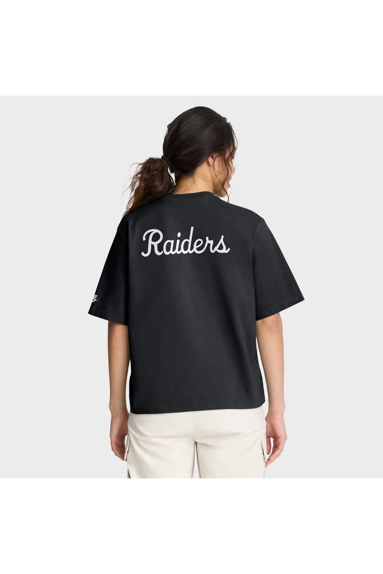 Women's Nike Black Las Vegas Raiders Rewind Pocket Boxy T-Shirt, Alternate, color, Black
