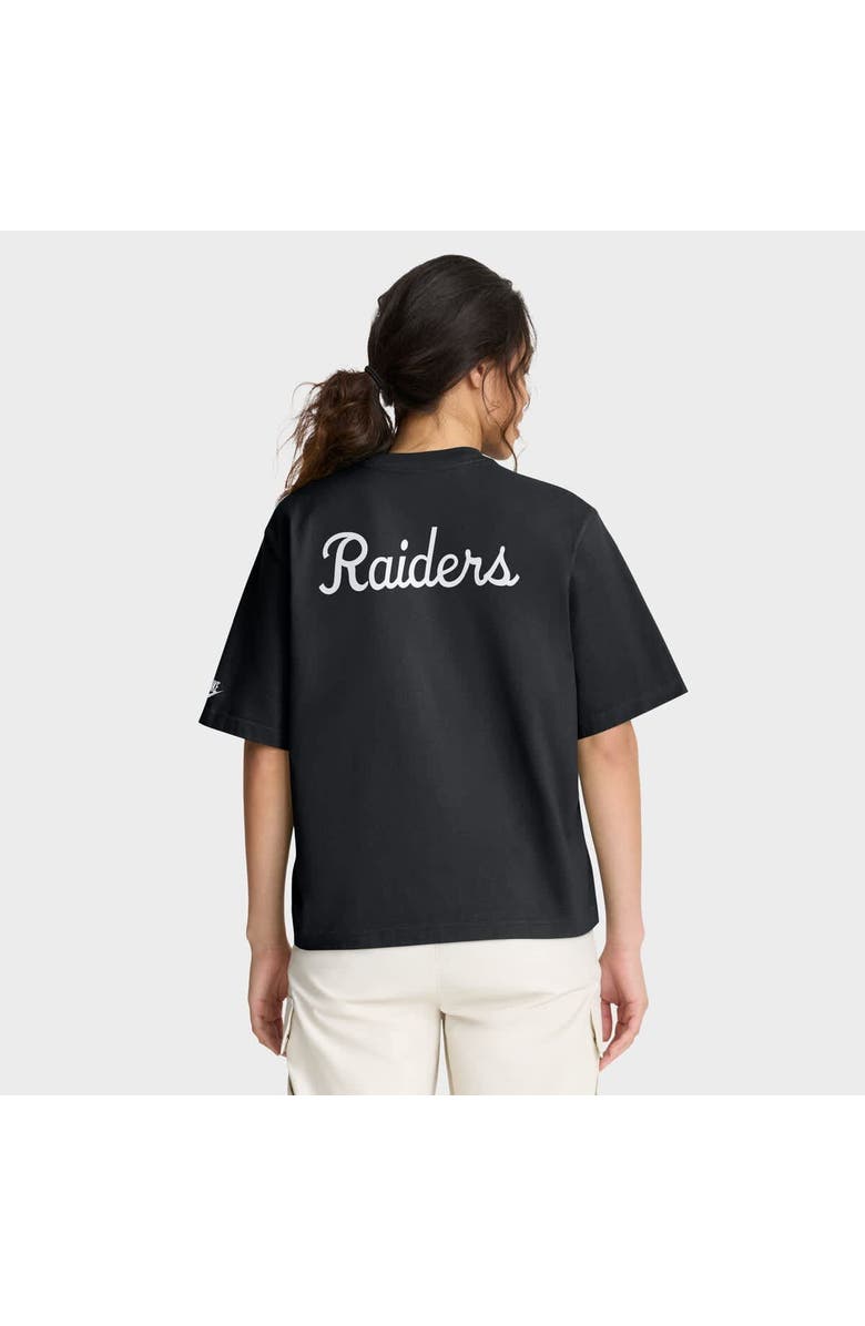 Nike Women's Nike Black Las Vegas Raiders Rewind Pocket Boxy T-Shirt, Alternate, color, 