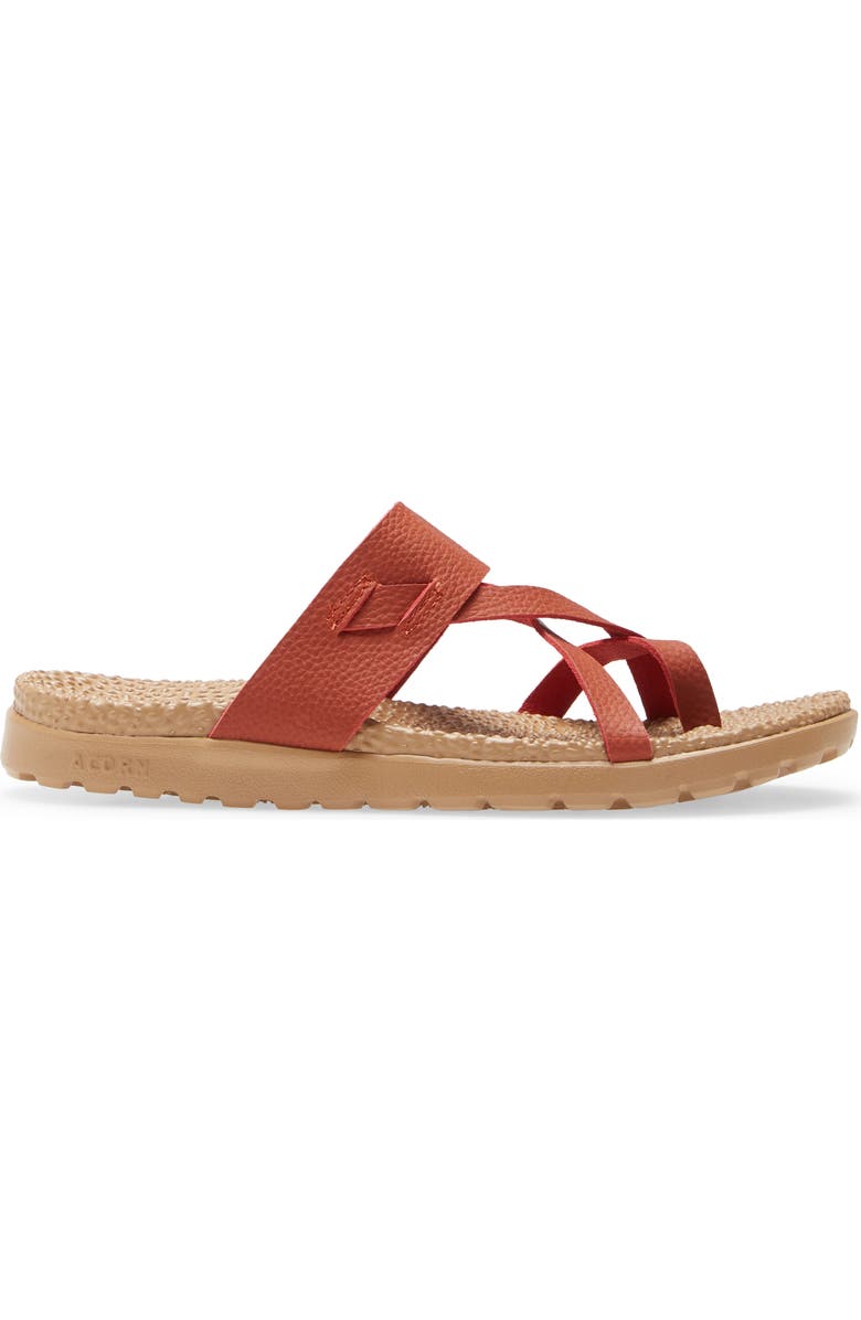 Acorn Riley Leather Sandal, Alternate, color, Copper Leather