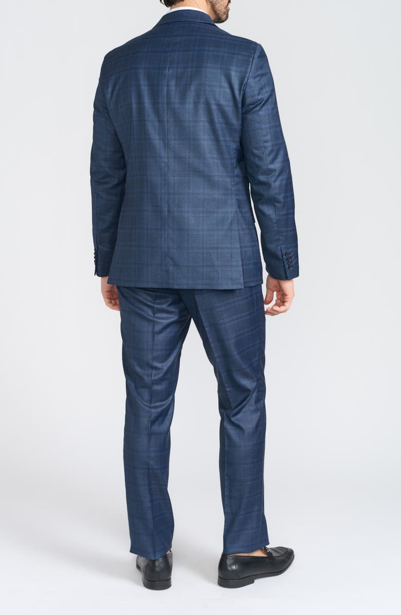 SAVILE ROW CO Hoxton Plaid Suit, Alternate, color, Navy