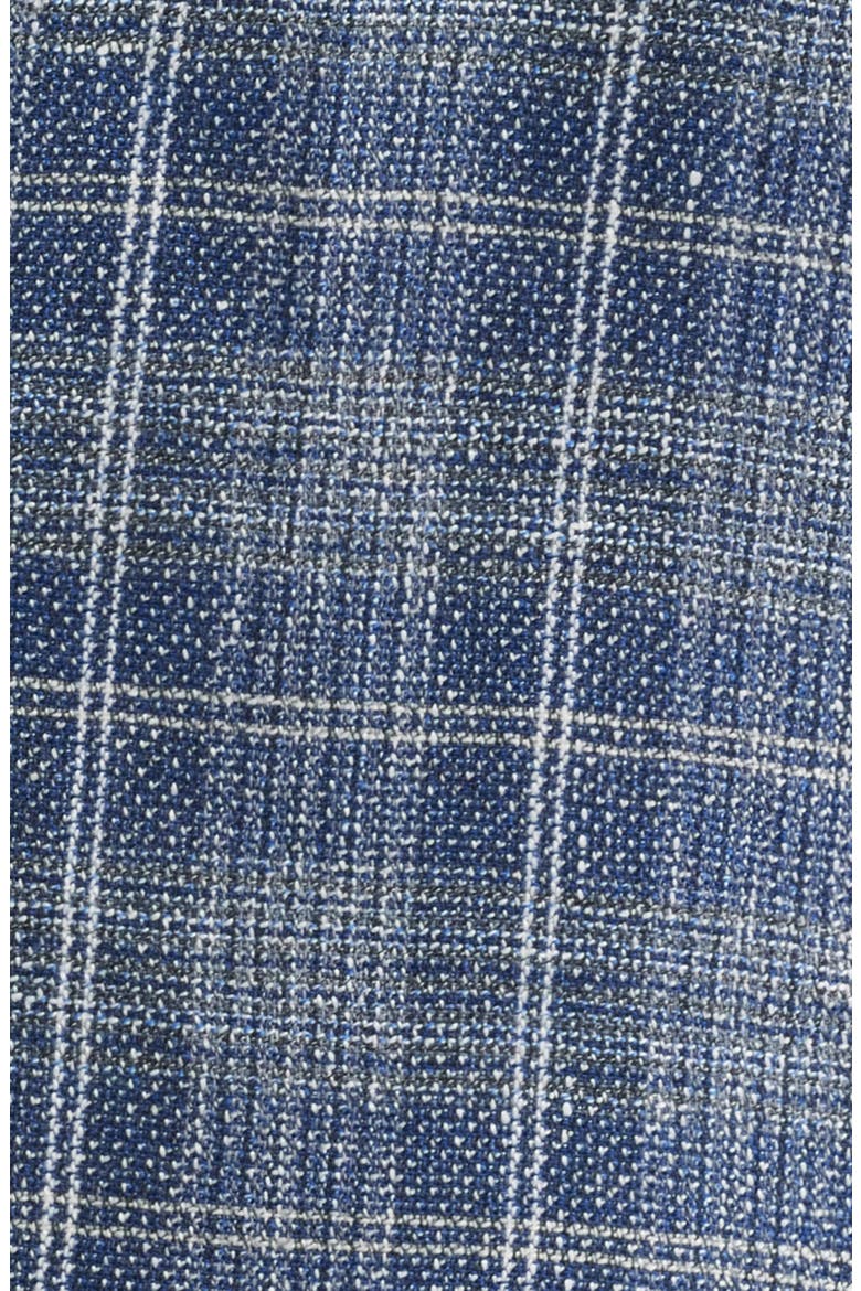 Hutson Plaid Virgin Wool & Linen Sport Coat, Alternate, color, DARK BLUE