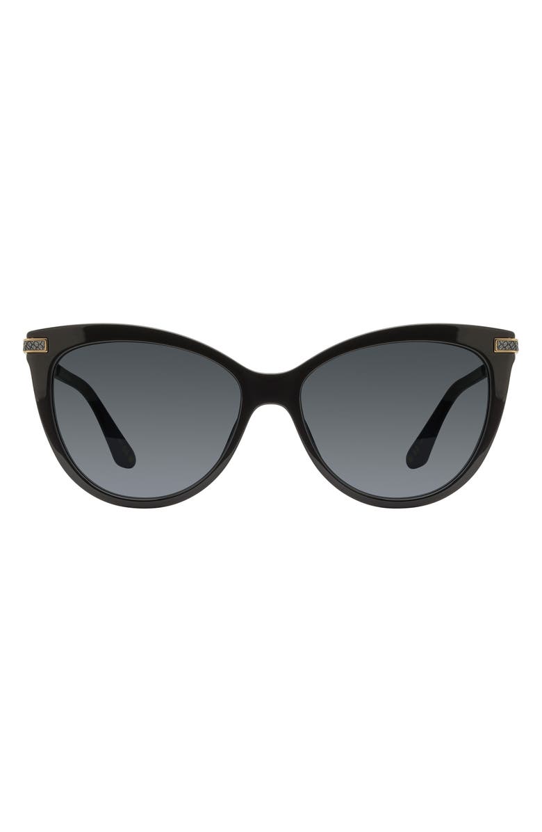 Stuart Weitzman 57mm Gradient Butterfly Sunglasses, Main, color, Black