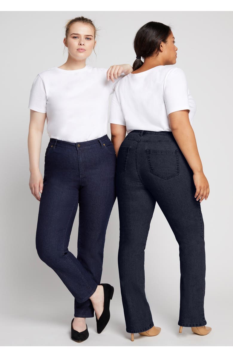 June + Vie Curvie Fit Bootcut Jeans, Alternate, color, Black