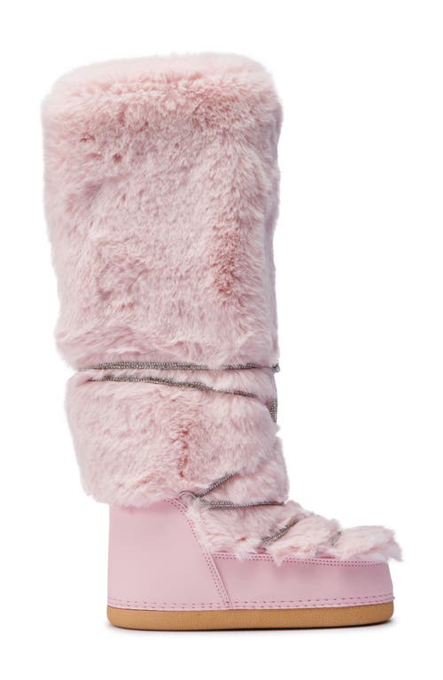 Azalea Wang Tayton Faux Fur Snow Boot In Pink