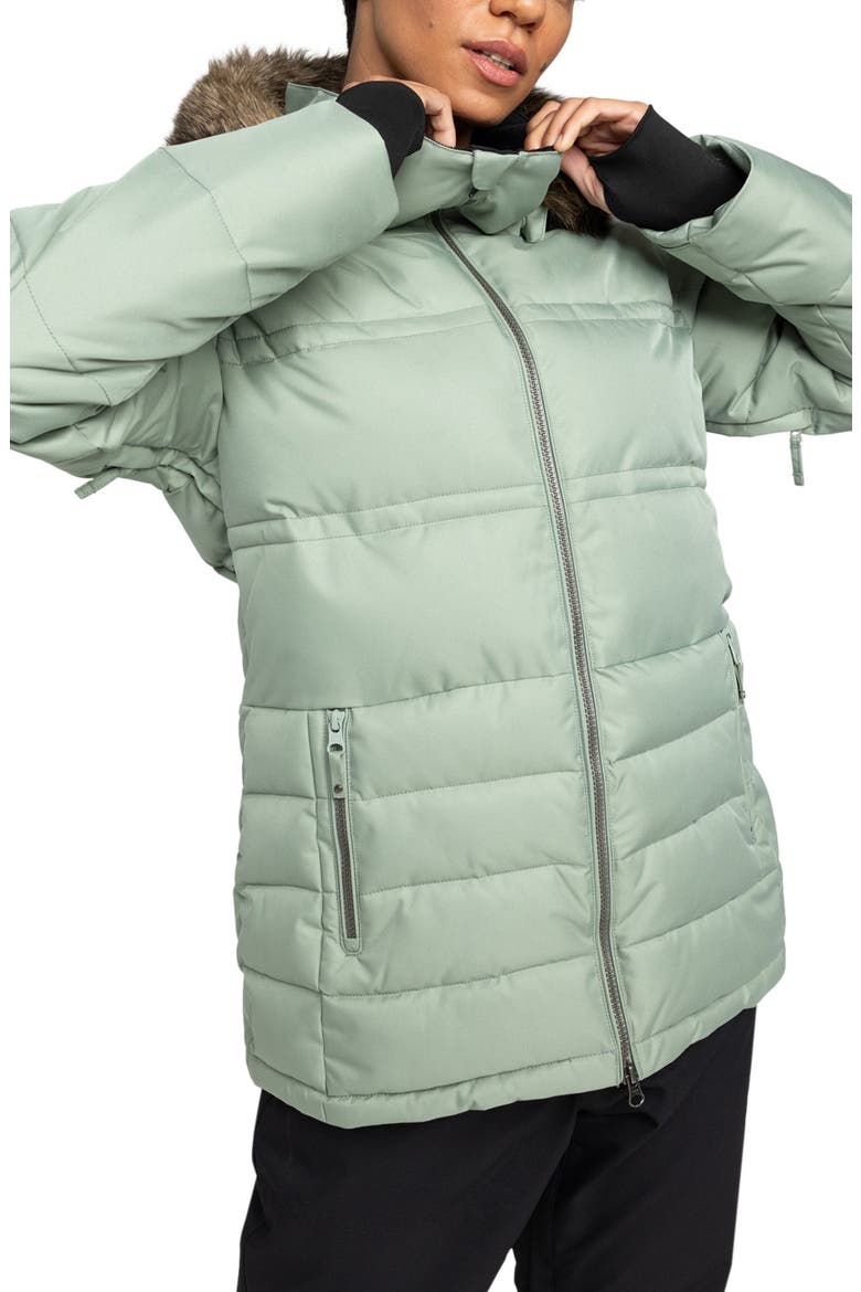 Quinn Insulated Puffer Coat with Removable Faux Fur Trim, Main, color, GJN0