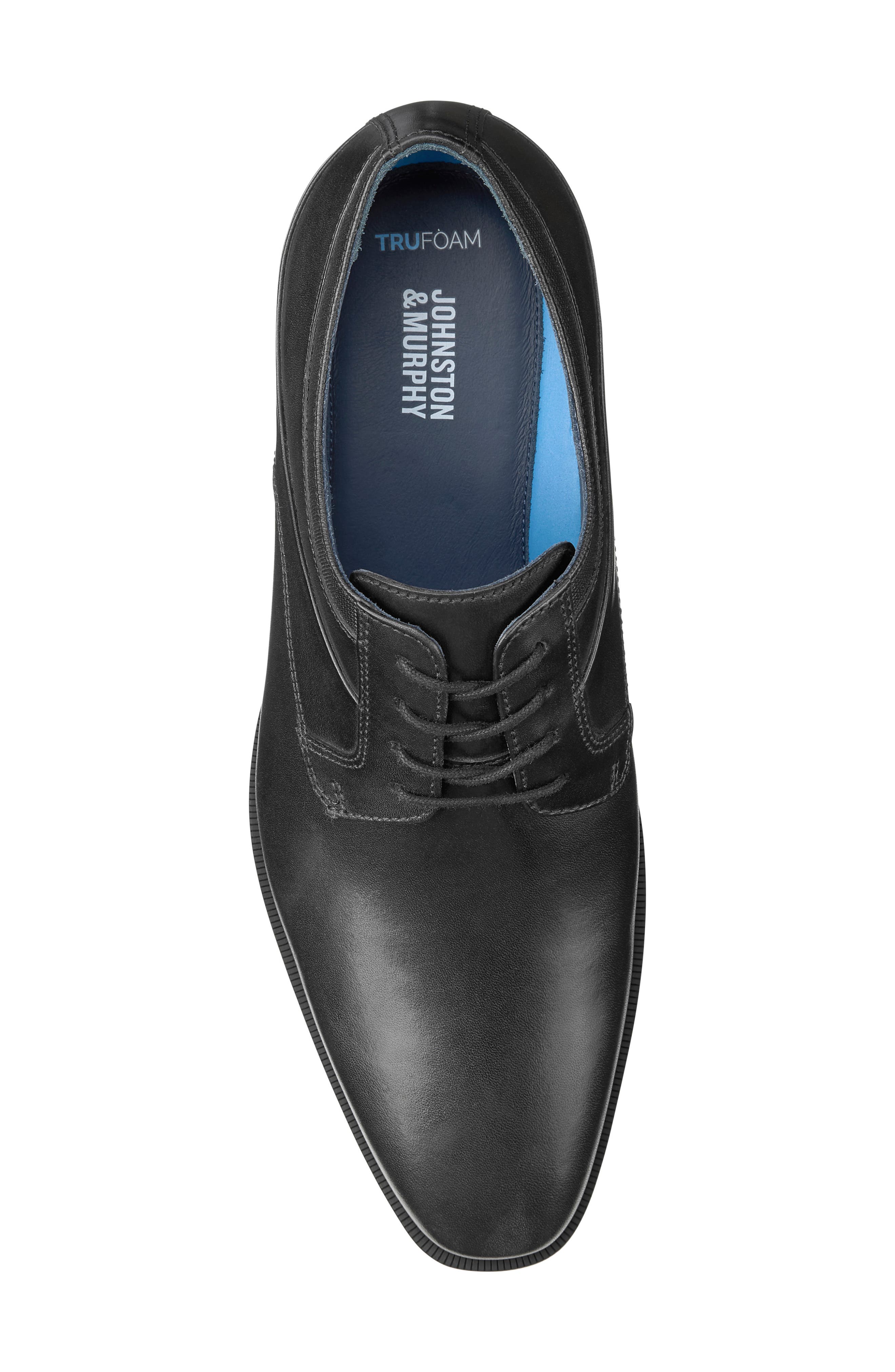 Johnston & Murphy Gibbons Plain Toe Derby, Alternate, color, Black Full Grain