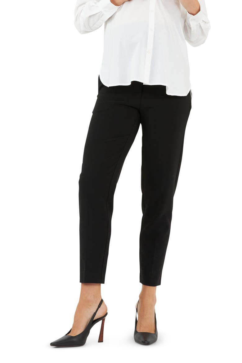 Alexa Classic Cropped Maternity Work Pant, Main, color, Black