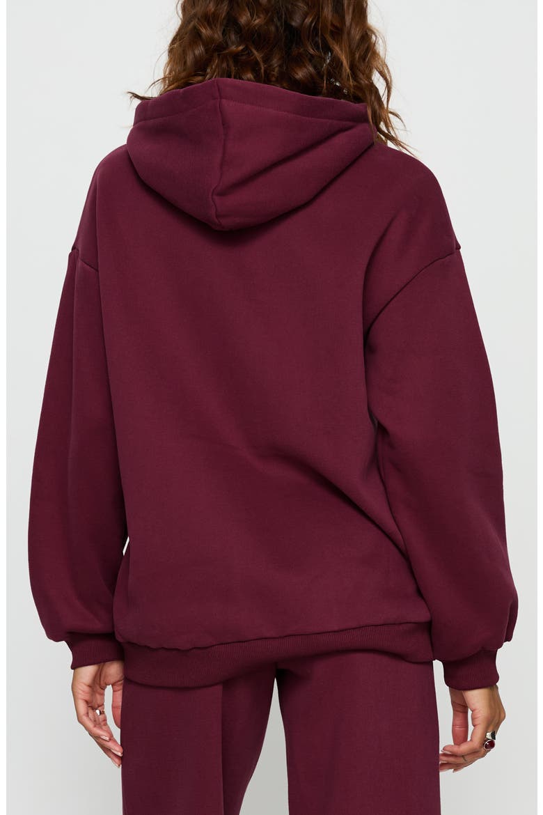 Stargirl Front Zip Hoodie, Alternate, color, BURGUNDY