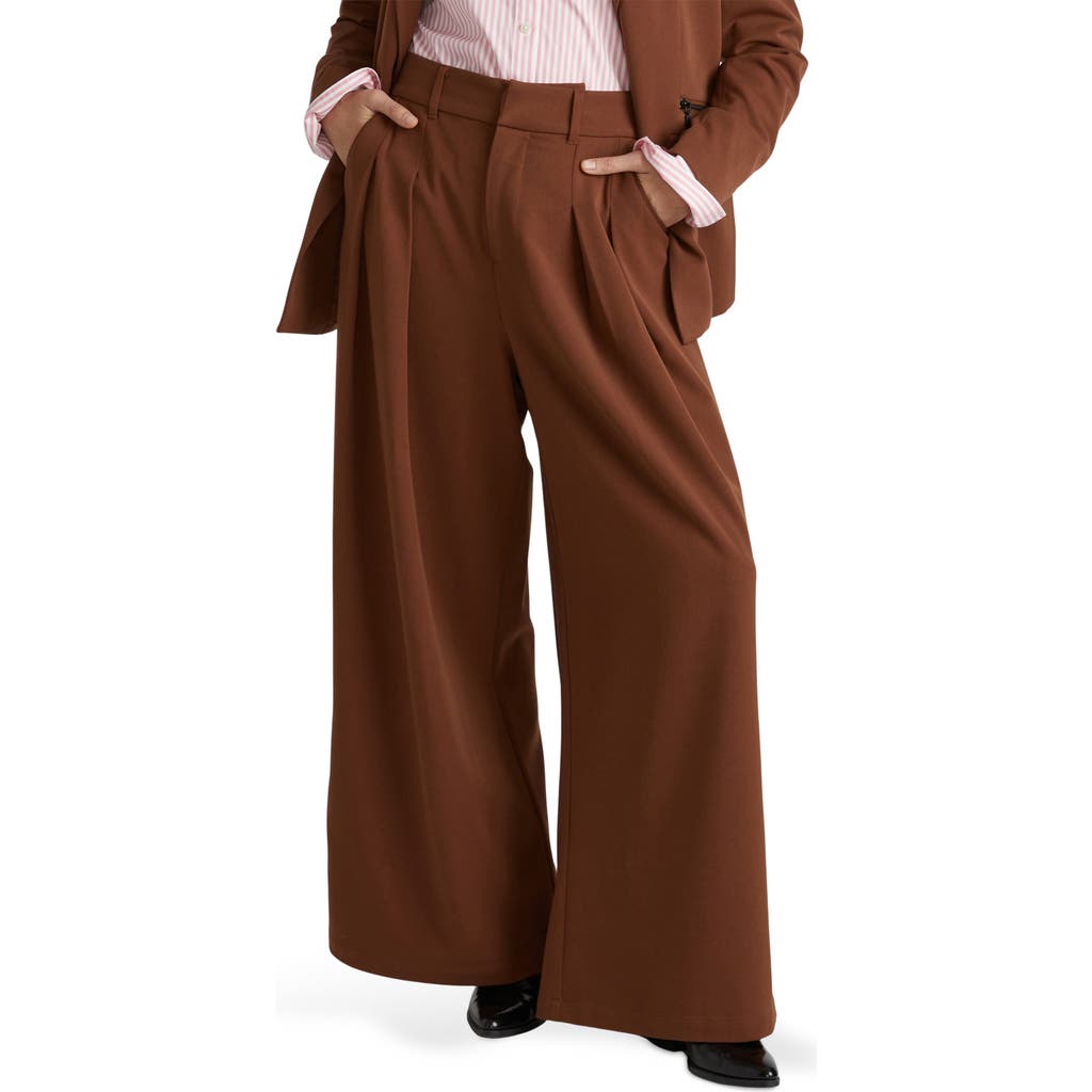 Universal Standard All Day Palais Wide Leg Pants In Brown
