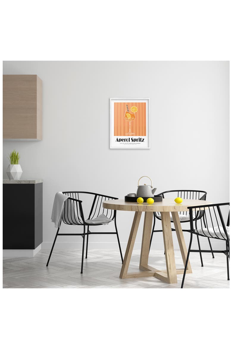 Aperol Cocktail Framed Art Print, Alternate, color, ORANGE
