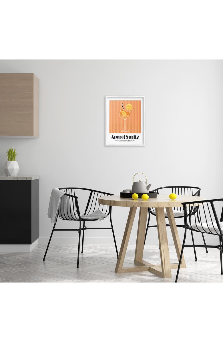 Stupell Industries Aperol Cocktail Framed Art Print, Alternate, color, Orange