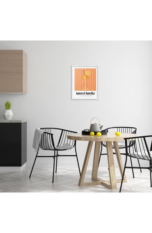Stupell Industries Aperol Cocktail Framed Art Print In Orange