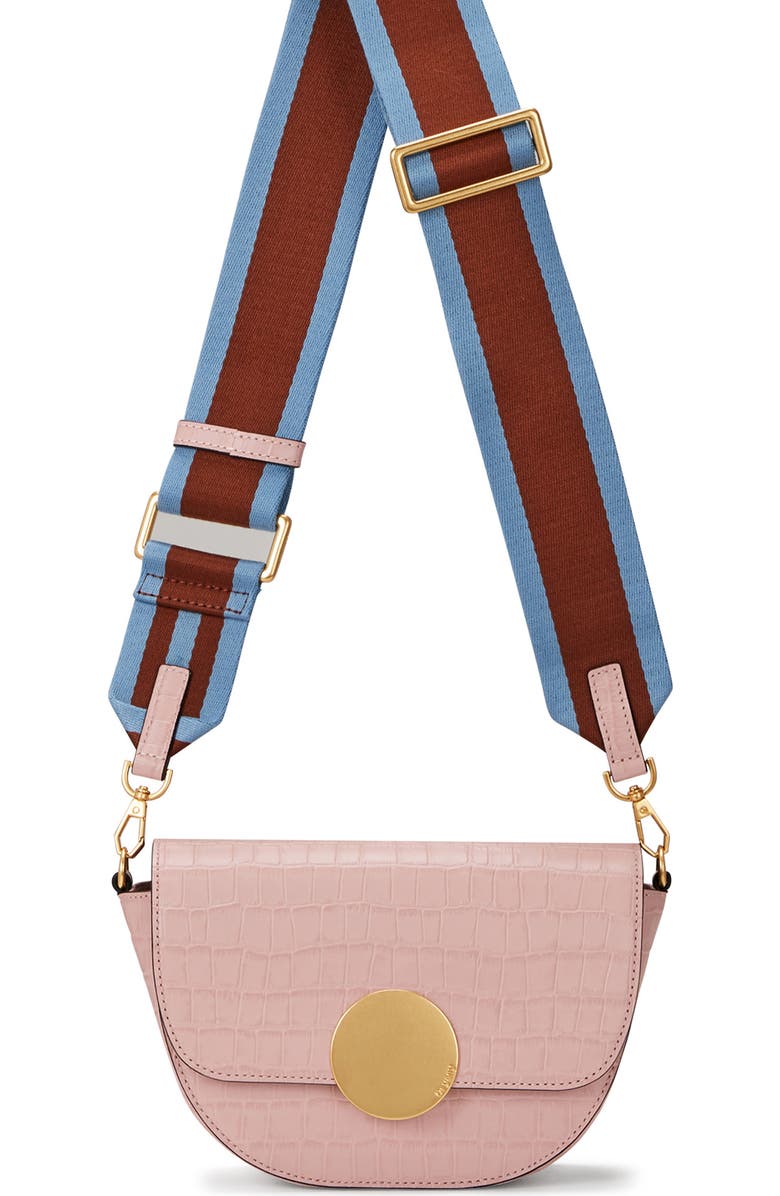 Oryany Lottie Croc Embossed Crossbody Bag, Main, color, Vintage Pink
