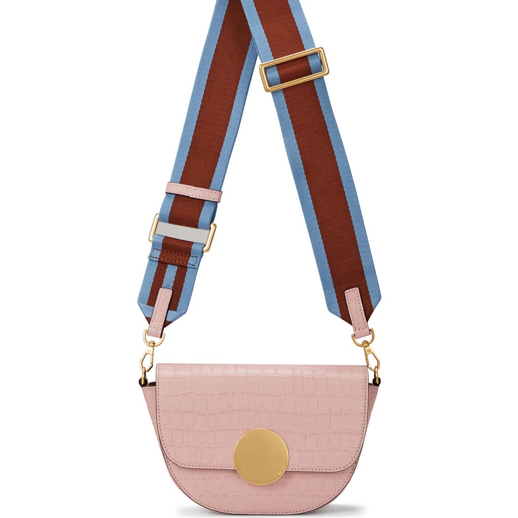 Oryany Lottie Croc Embossed Crossbody Bag In Pink