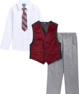 Nautica Kids' Corduroy Velvet Vest 4-Piece Suit Set