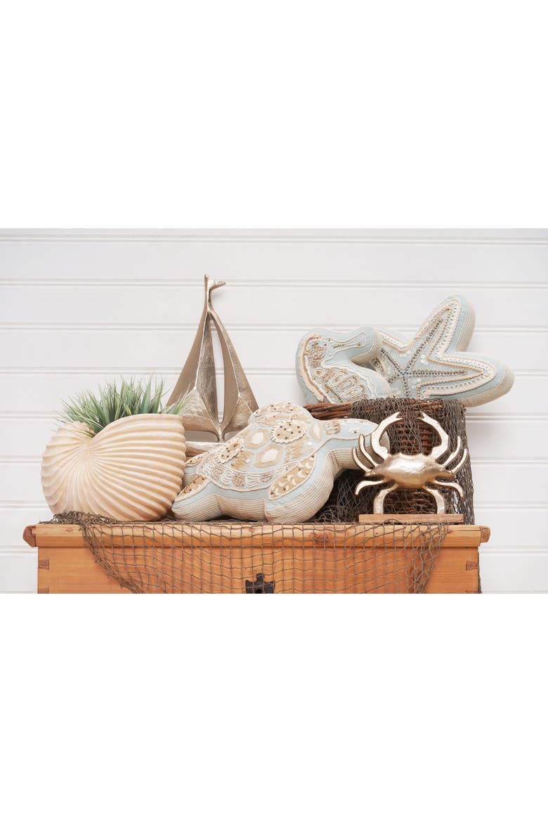 Metal Solid Sailboat Coastal Decorative Figurine, Alternate, color, Gold