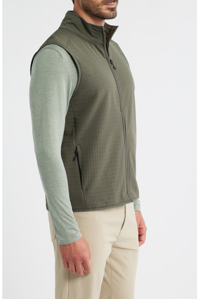 Gridback Fleece Lined Vest, Alternate, color, DARK FOREST