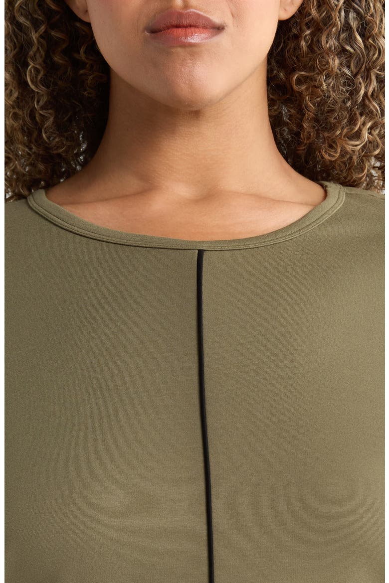 Piped Dolman Sleeve Tunic, Alternate, color, JASPER GREEN / JONES BLACK