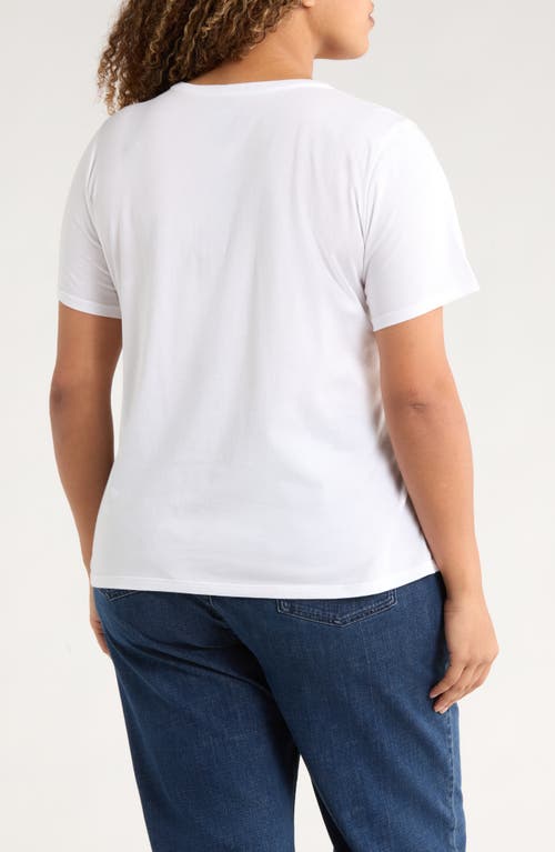 Eileen Fisher Crewneck Organic Cotton T-shirt In White