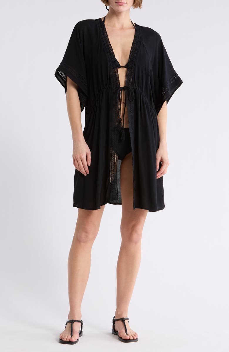 BOHO ME Lace Inset Topper, Main, color, Black