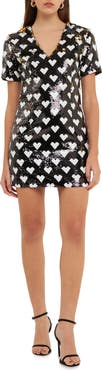 Endless Rose Sequin Heart Minidress