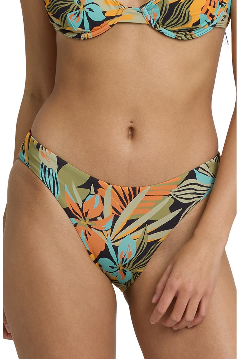 Des Tropiques Lowrider Bikini Bottoms, Main, color, BLACK MULTI