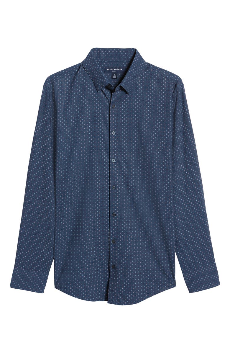 Mizzen+Main Lightweight Leeward Stretch Print Button-Up Shirt, Alternate, color, 