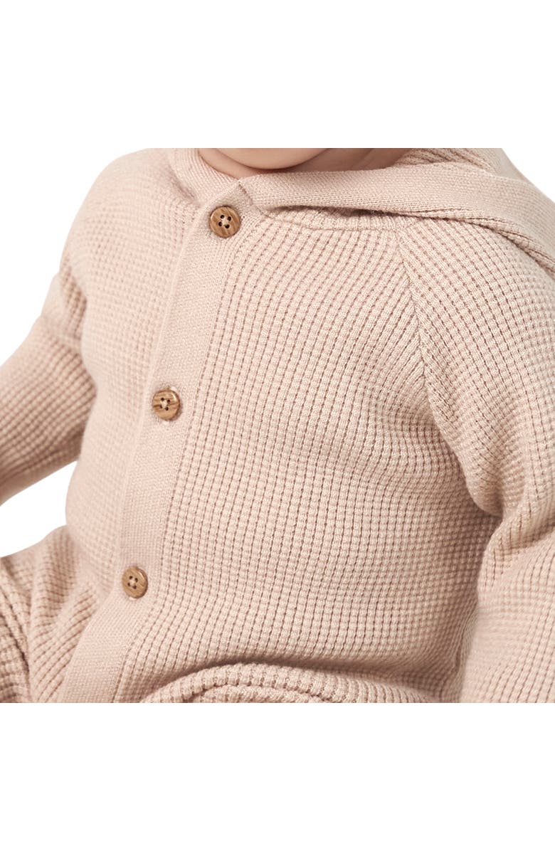 Modern Moments<sup>™</sup> by Gerber Hooded Sweater Romper, Alternate, color, Beige