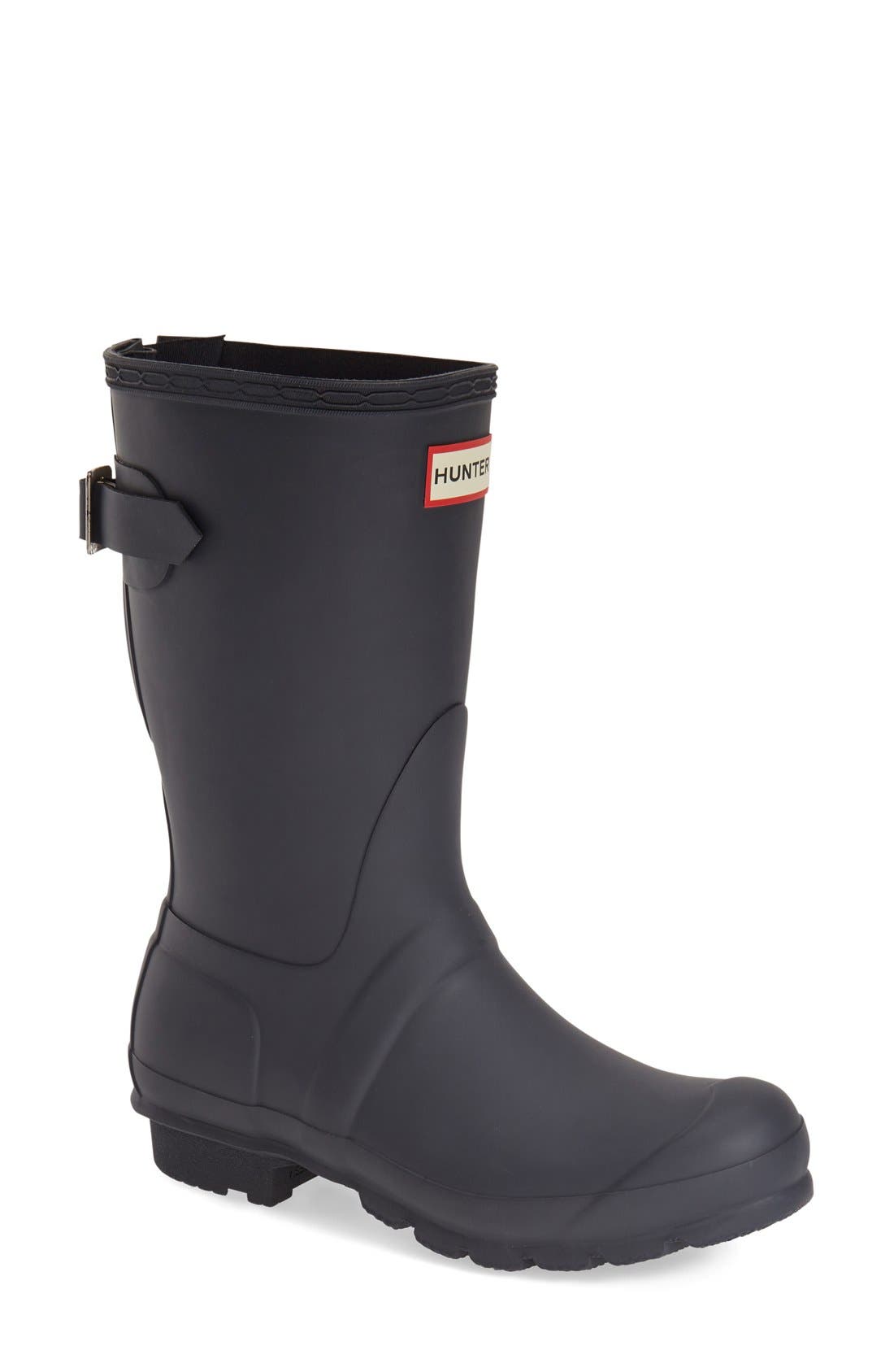 Original Short Back Adjustable Rain Boot, Main, color, NAVY