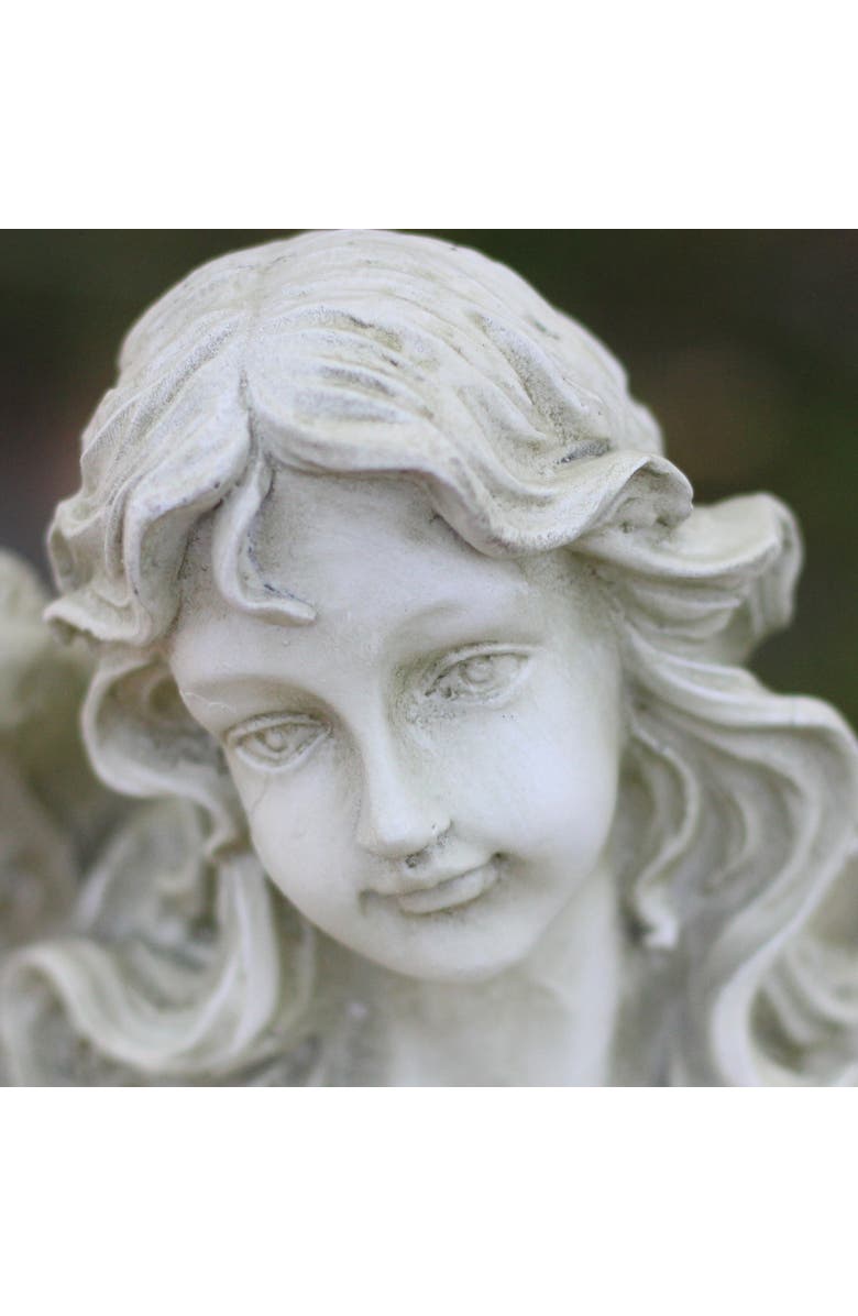 Northlight 24.5" Light Olive Green Praying Angel Decorative Outdoor Garden Statue, Alternate, color, Green