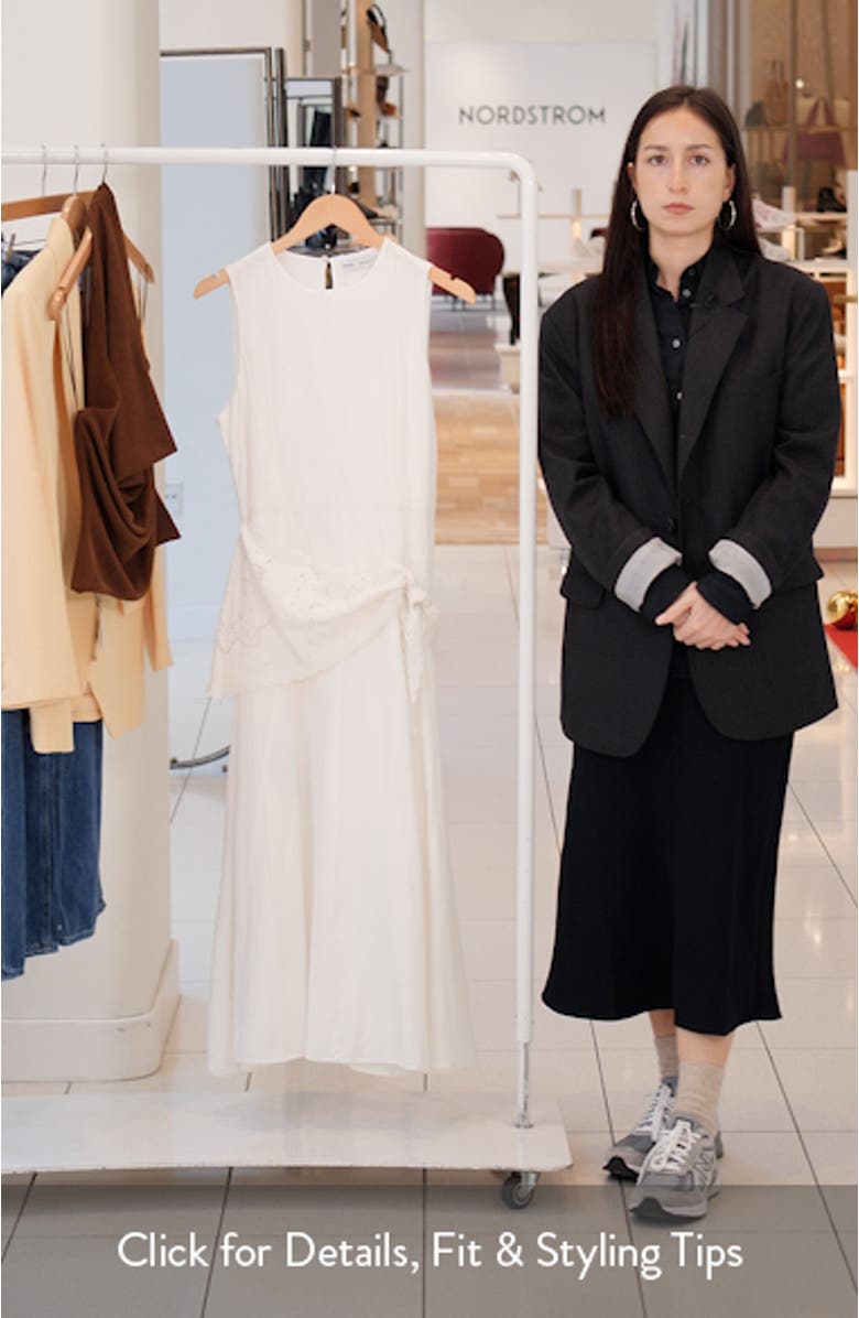 Embroidered Handkerchief Midi Dress, sales video thumbnail