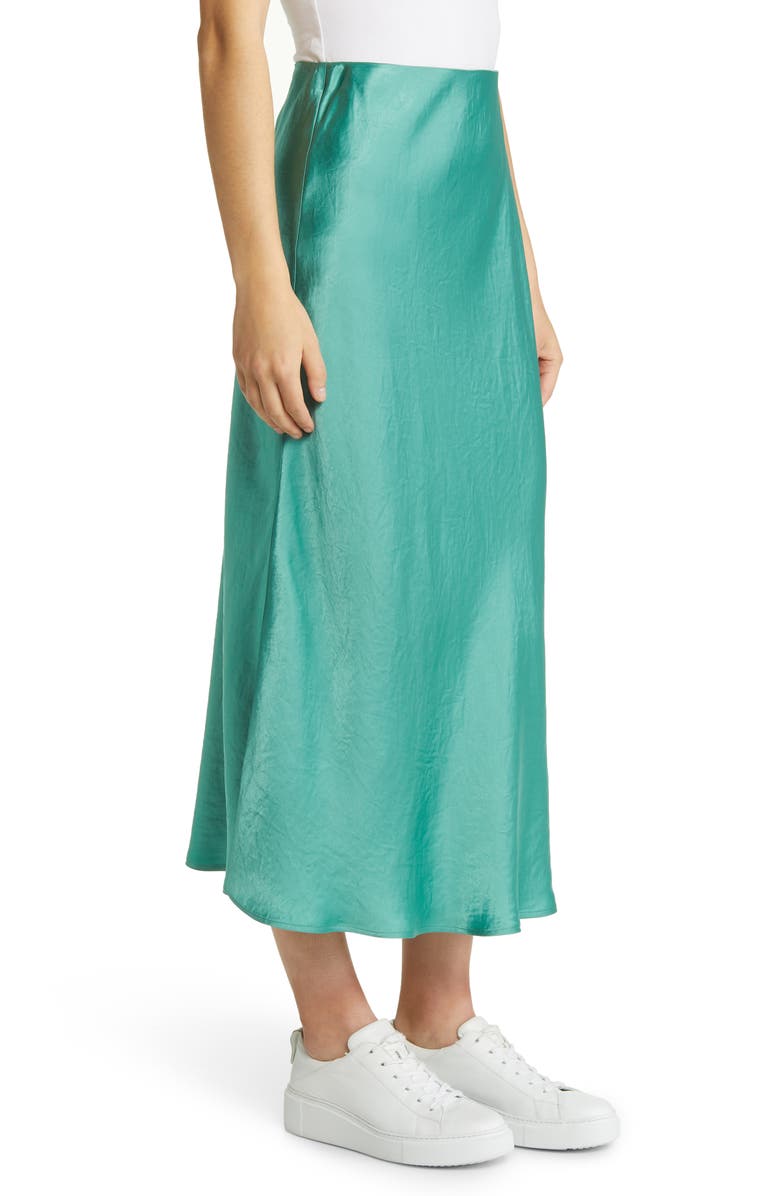 Max Mara Leisure Blando Satin Midi Skirt, Alternate, color, 
