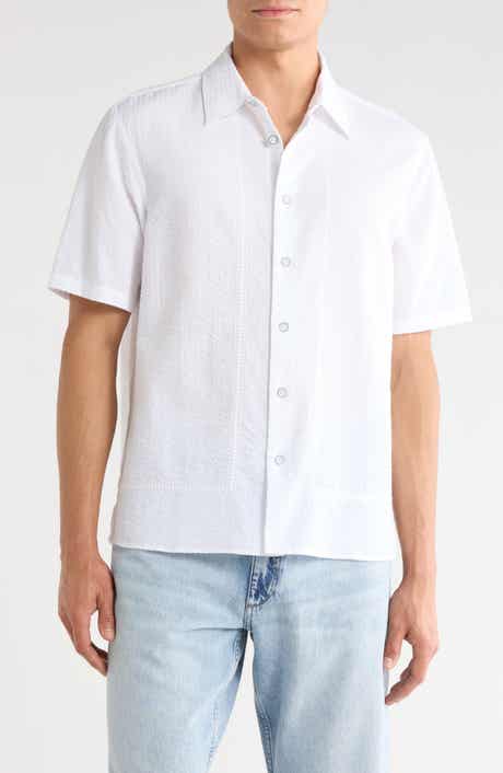 rag & bone Danny Short Sleeve Cotton Button-Up Shirt