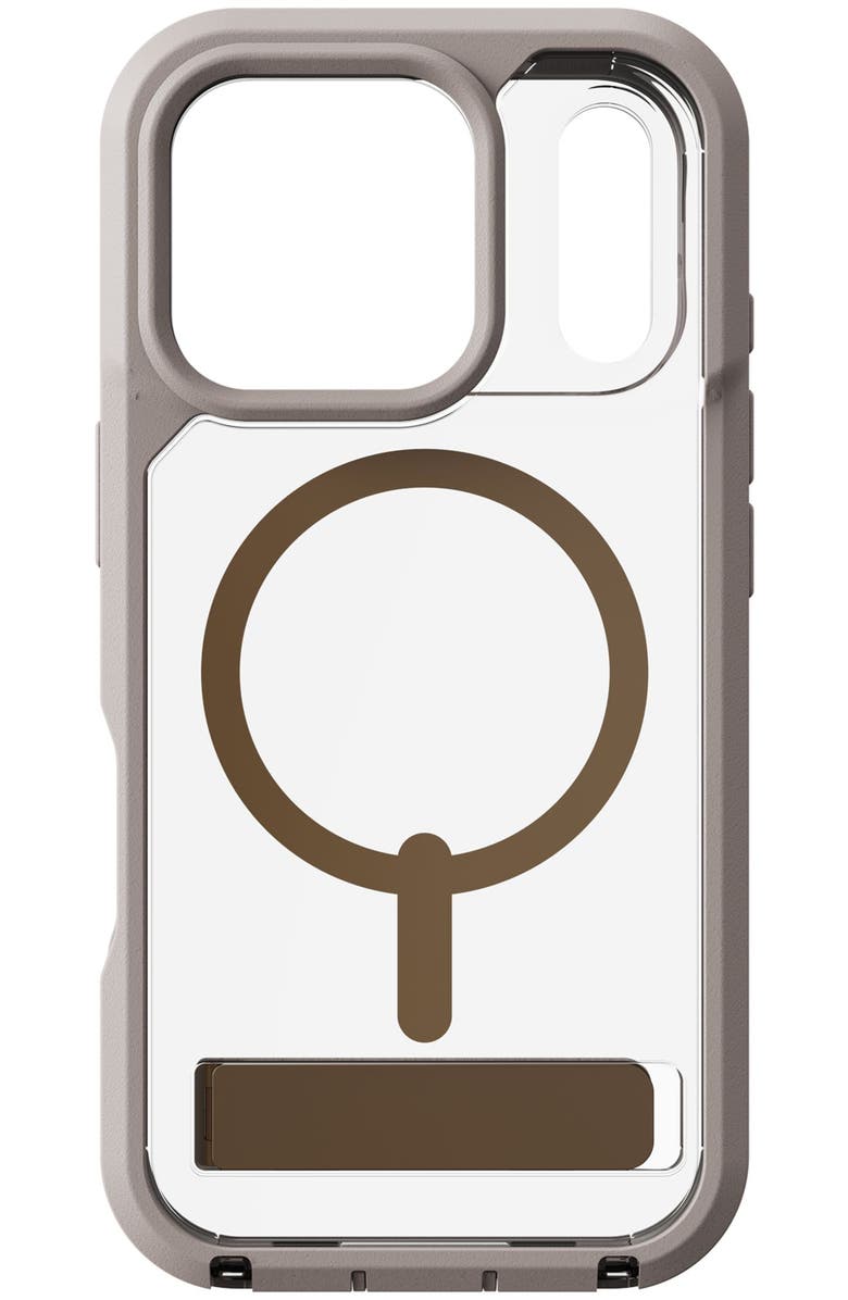 ZAGG Rainier Snap MagSafe Case with Kickstand, Alternate, color, Brown