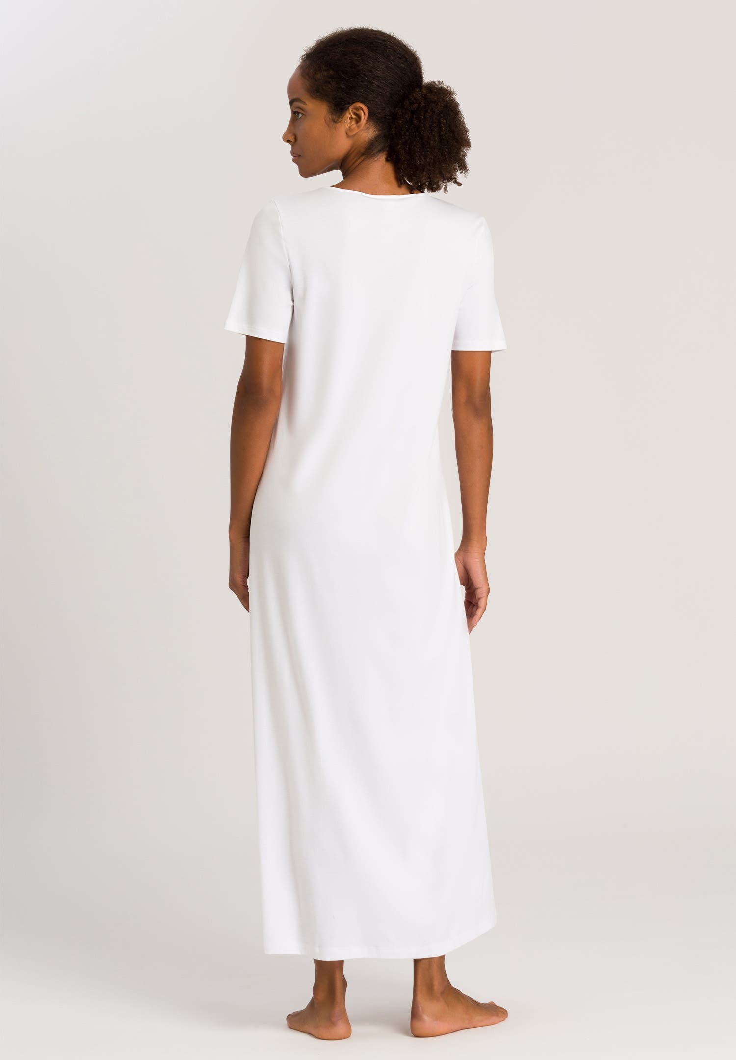 HANRO Moments Short Sleeve Long Gown (Women) | Nordstrom
