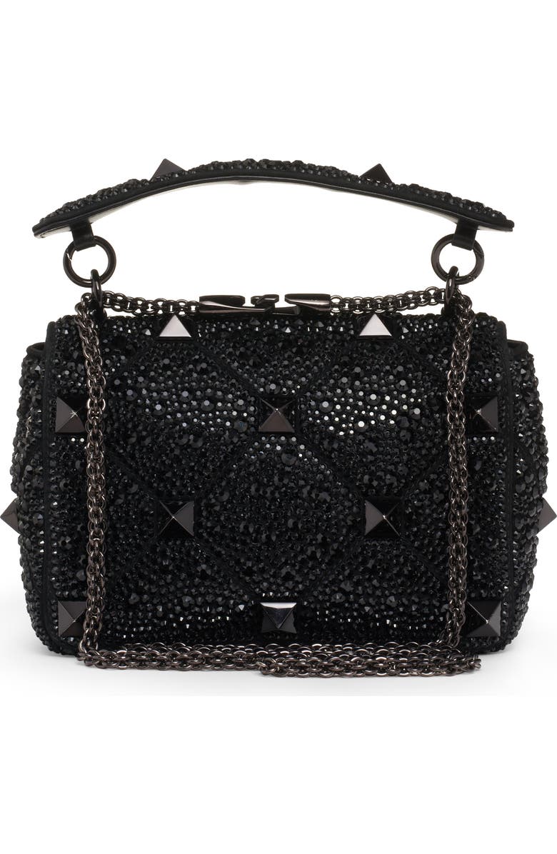 Valentino Garavani Medium Roman Stud Matelassé Leather Shoulder Bag, Alternate, color,