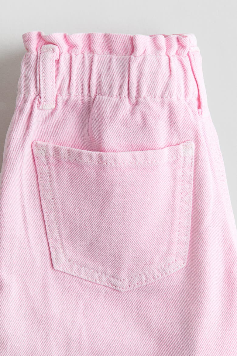 Relaxed Paper Bag Jeans, Alternate, color, Light pink