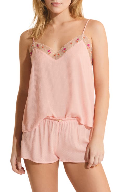 Freesia Floral Lace Trim Camisole