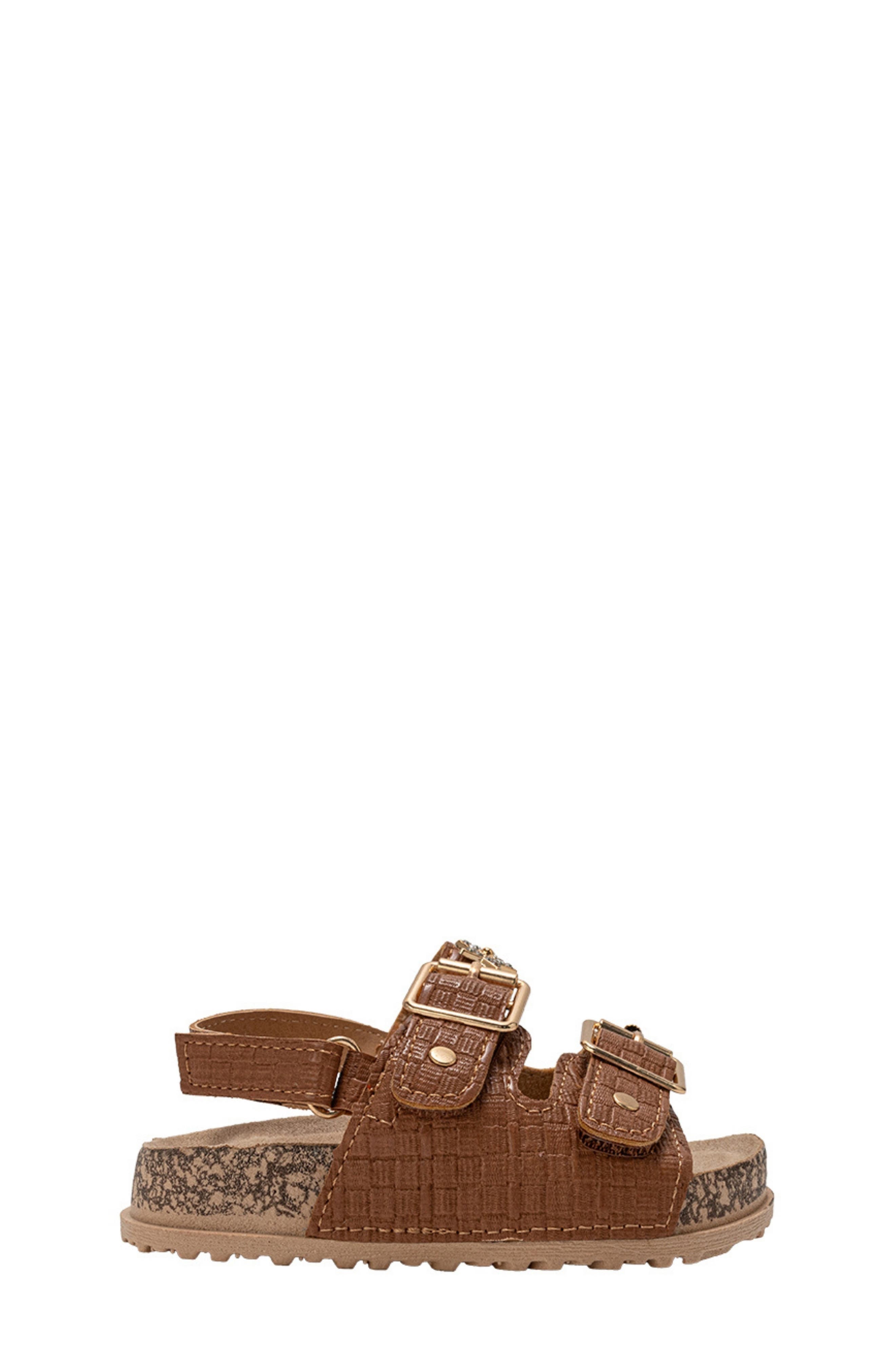 Peached Double Strap Sandal, Alternate, color, COGNAC