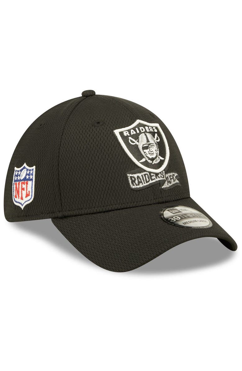 New Era Men's New Era Black Las Vegas Raiders 2022 Sideline 39THIRTY Coaches Flex Hat, Main, color, 