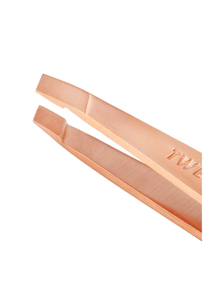 Mini Slant Tweezer, Alternate, color, ROSE GOLD
