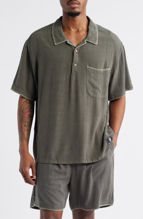 Standard Issue California Blanket Stitch Oversize Polo