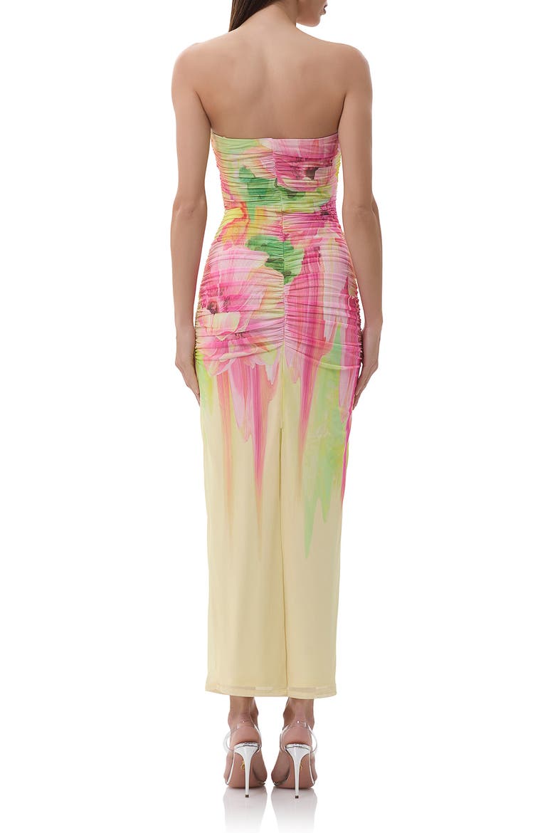 Marlo Strapless Mesh Maxi Dress, Alternate, color, BUTTER PEONY