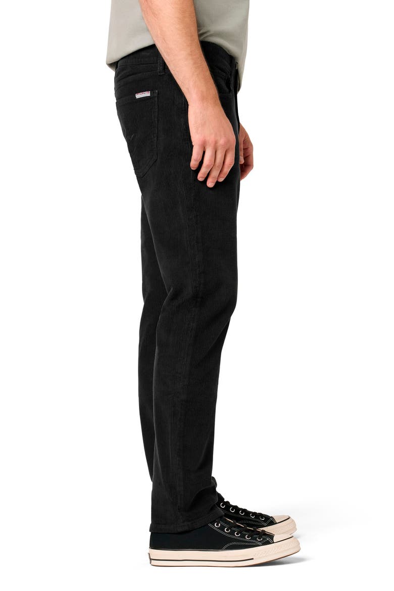 Blake Slim Fit Corduroy Straight Leg Pants, Alternate, color, BLACK