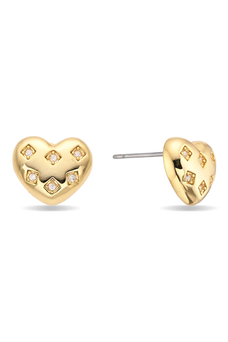 Falicity Set of 3 Cubic Zirconia Stud Earrings, Alternate, color, GOLD