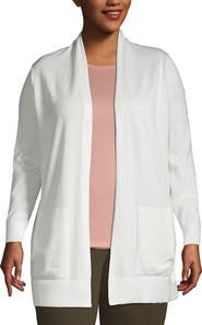 Lands' End Long Sleeve Open Long Cardigan Sweater