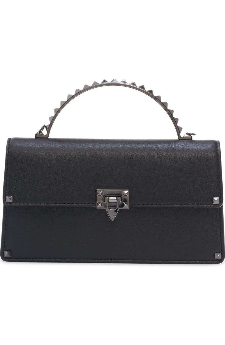Valentino Garavani Mini Rockstud Leather Handbag, Main, color,