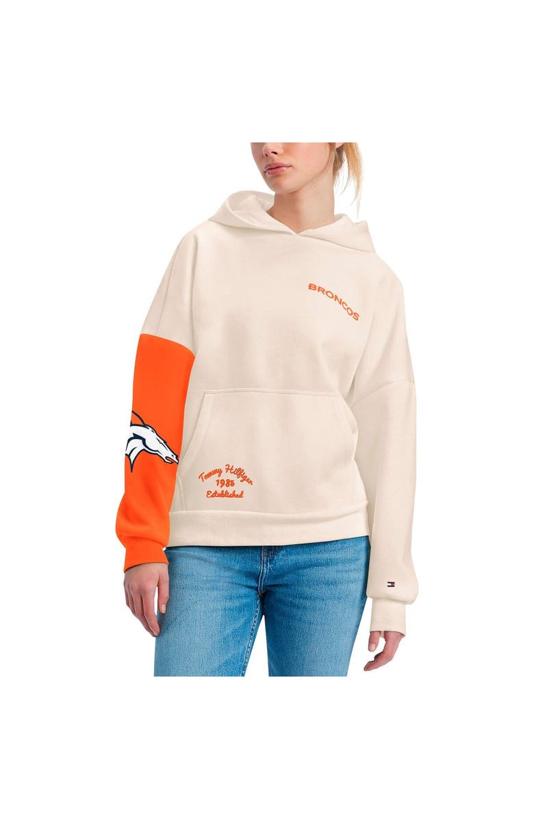 Tommy Hilfiger Women's Tommy Hilfiger Cream/Orange Denver Broncos Harriet Pullover Hoodie, Main, color, Cream
